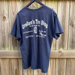 Vintage Orellana’s Tire Shop Asheville NC Graphic Tee Hanes XL Workwear